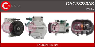 Компрессор, кондиционер CASCO CAC78230AS для HYUNDAI GRAND SANTA FE