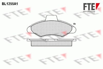 Комплект тормозных колодок, дисковый тормоз FTE 9010077 для FORD ORION