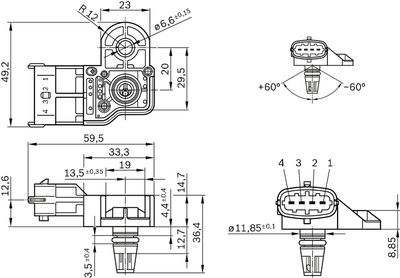 SENZOR PRESIUNE SUPRAALIMENTARE BOSCH 0281006076 5