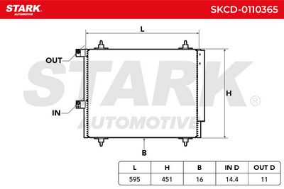 кондензатор, климатизация STARK SKCD-0110365