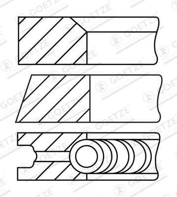 SET SEGMENTI PISTON GOETZE ENGINE 0843930010 1