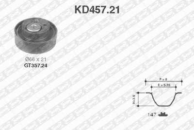 Комплект ремня ГРМ SNR KD457.21 для AUDI 200