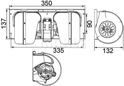 Kupéfläkt MAHLE AB 85 000P