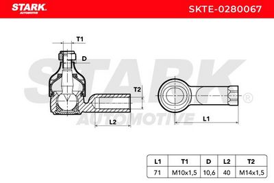 накрайник на напречна кормилна щанга STARK SKTE-0280067