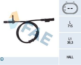 Sensor, wheel speed 78107