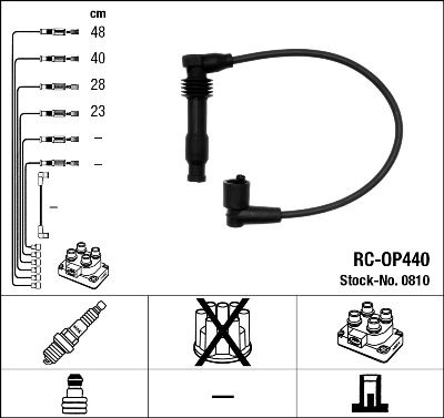 Комплект проводов зажигания NGK 0810 для CHEVROLET LACETTI