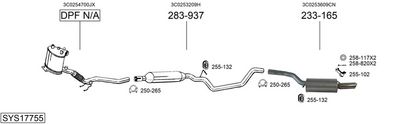 ABGASANLAGE BOSAL SYS17755
