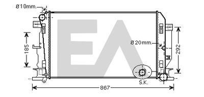 Радиатор, охлаждение двигателя EACLIMA 31R77058 для VW CRAFTER