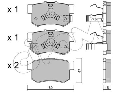 Brake Pad Set, disc brake 822-173-1