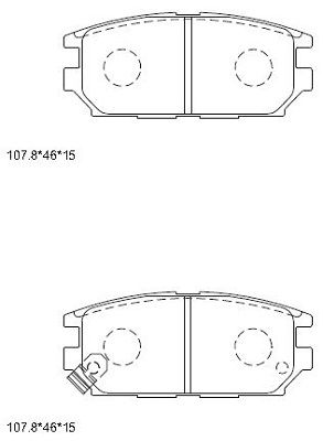 Комплект тормозных колодок, дисковый тормоз ASIMCO KD4720 для MITSUBISHI PROUDIA/DIGNITY
