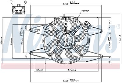 Fan, engine cooling 85105