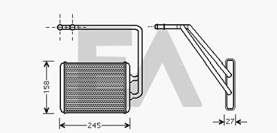 EACLIMA 45C28013 Радиатор печки  для HYUNDAI TIBURON (Хендай Тибурон)