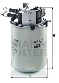 Топливный фильтр MANN-FILTER WK 9039 для NISSAN QASHQAI