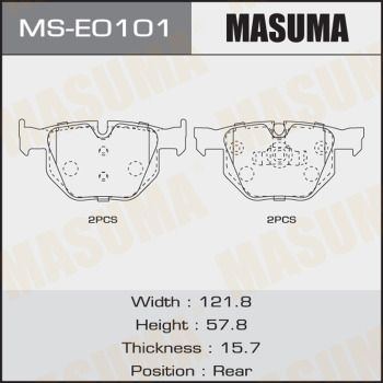 Комплект тормозных колодок MASUMA MS-E0101 для BMW X1