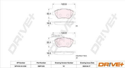 BREMSBELAGSATZ SCHEIBENBREMSE DR!VE+ DP1010101230 2