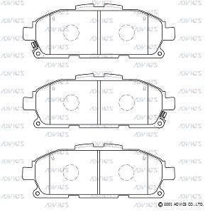 Комплект тормозных колодок, дисковый тормоз ADVICS SN185P для NISSAN ELGRAND