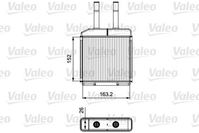 VALEO 811522 Радиатор печки  для DAEWOO MATIZ (Деу Матиз)