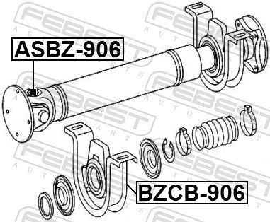 Bearing, propshaft centre bearing BZCB-906