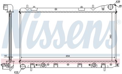 Radiator, engine cooling 67712