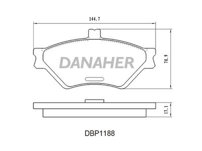 Комплект тормозных колодок, дисковый тормоз DANAHER DBP1188 для LANCIA KAPPA