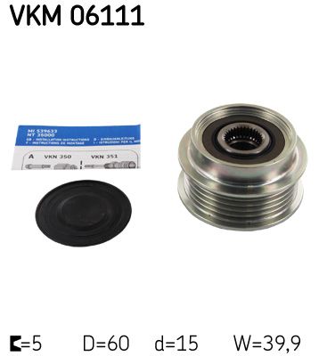 Механизм свободного хода генератора SKF VKM 06111 для TOYOTA YARIS