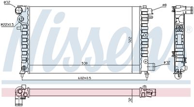 Radiator, engine cooling 61346