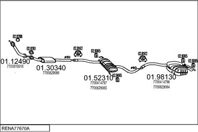 SISTEM DE ESAPAMENT MTS RENA77670A004805