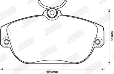 Комплект тормозных колодок, дисковый тормоз JURID 571456D для VOLVO 960