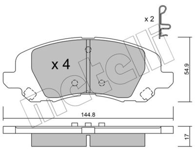 Brake Pad Set, disc brake 22-0861-0