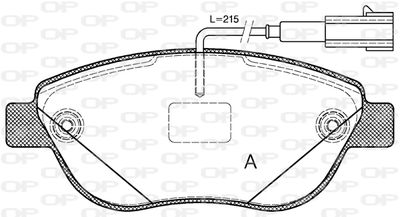 Комплект тормозных колодок, дисковый тормоз OPEN PARTS BPA0859.12 для ABARTH 500C