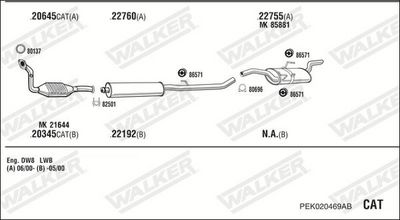 ABGASANLAGE WALKER PEK020469AB