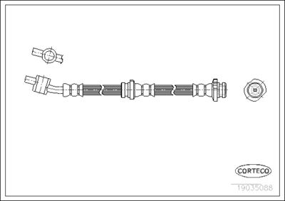 CORTECO 19035088 Тормозной шланг  для NISSAN ALMERA II Hatchback (N16) 1.5