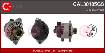 CASCO CAL30185GS Генератор для FIAT BRAVA (182_) 1.9 JTD 105 CASCO CAL30185GS Генератор для FIAT BRAVA (182_) 1.9 JTD 105
