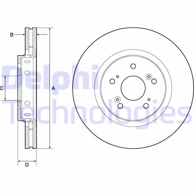 Bromsskiva DELPHI BG4808C