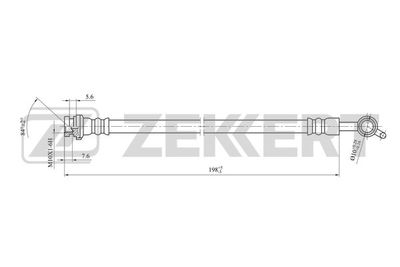 Тормозной шланг ZEKKERT BS-9485 для NISSAN TIIDA