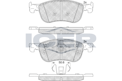 ICER 182295 Тормозные колодки и сигнализаторы для FORD FIESTA VII (HJ, HF) 1.1 Ti-VCT