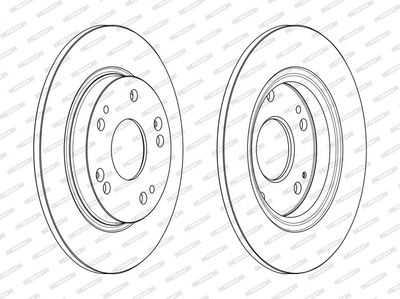 Remschijf set (2 stuks) Achter Links/Rechts past: HONDA CR-Z 1.5H 09.10-