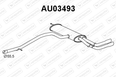 VENEPORTE AU03493 Глушитель выхлопных газов  для AUDI A3 (Ауди А3)