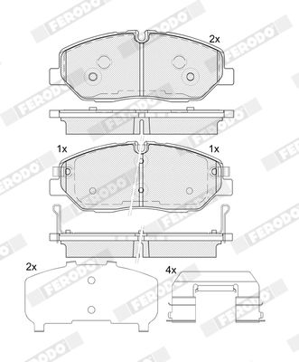 Bromsbeläggssats, skivbroms FERODO FDB5397