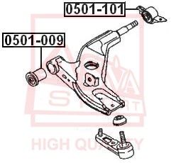 ASVA 0501-101 Сайлентблок рычага  для MAZDA 323 F V (BA) 1.5 16V