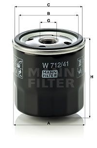 MANN-FILTER W 712/41 Масляний фільтр 