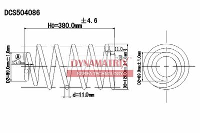 Пружина ходовой части DYNAMATRIX DCS504086 для FORD ORION
