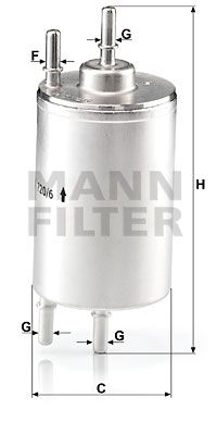 MANN-FILTER WK 720/6 Топливный фильтр  для SEAT EXEO (Сеат Еxео)
