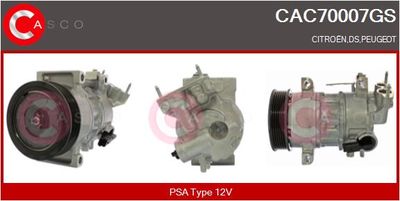 Компрессор, кондиционер CASCO CAC70007GS для DS DS