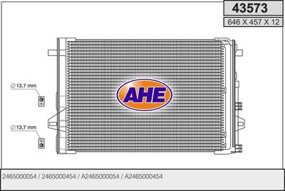 Конденсатор, кондиционер AHE 43573 для INFINITI Q30
