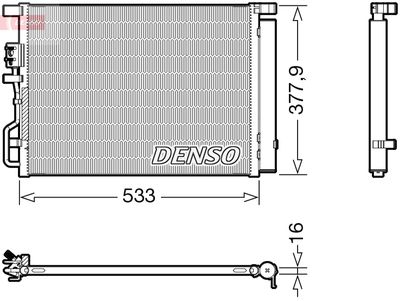 Конденсатор, кондиционер DENSO DCN41018 для HYUNDAI TUCSON