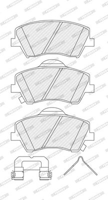 BREMSBELAGSATZ SCHEIBENBREMSE FERODO FDB5205 1