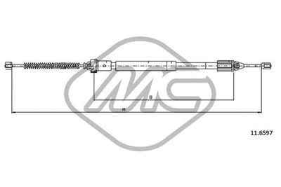 Тросик, cтояночный тормоз Metalcaucho 83081 для CITROËN BERLINGO