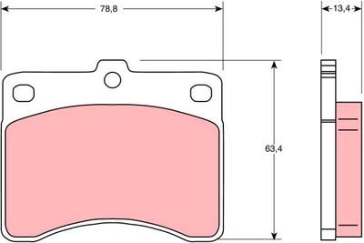 Комплект тормозных колодок, дисковый тормоз TRW GDB736 для DAIHATSU HIJET