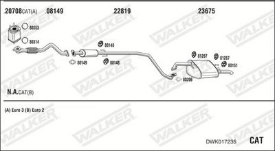 Изпускателна система WALKER DWK017235